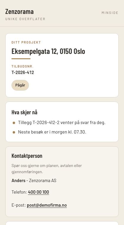 Kundeportalen i Beff: prosjektet